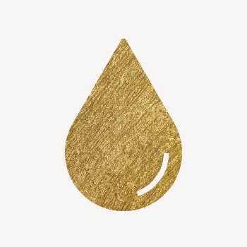 Water drop, environment icon, gold | Free Icons - rawpixel