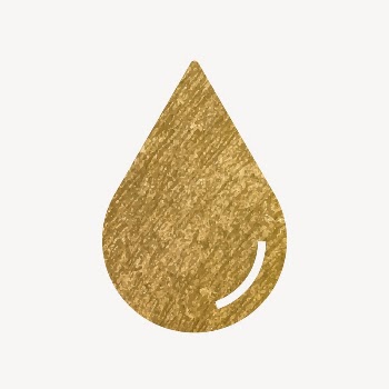 Water drop, environment icon, gold | Free Icons - rawpixel