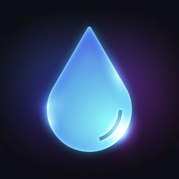 Water drop, environment icon, neon | Free Icons - rawpixel
