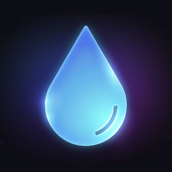 Water drop, environment icon, neon | Free Icons - rawpixel