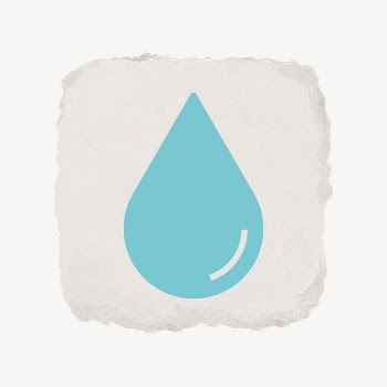 Water drop, environment icon, ripped | Free Icons - rawpixel