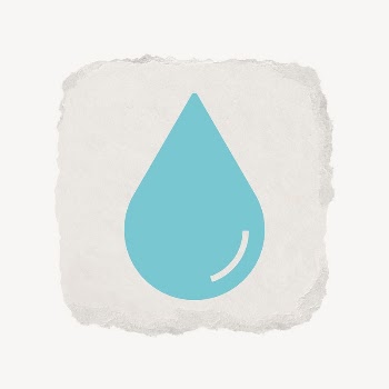 Water drop, environment icon, ripped | Free Icons - rawpixel