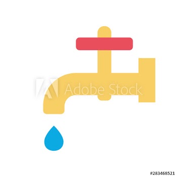 Water drop falling from the tap
