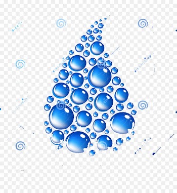 Water Drop Liquid Circle - Blue little water droplets 