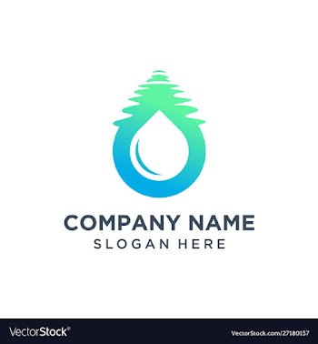 Water drop logo design vector image
