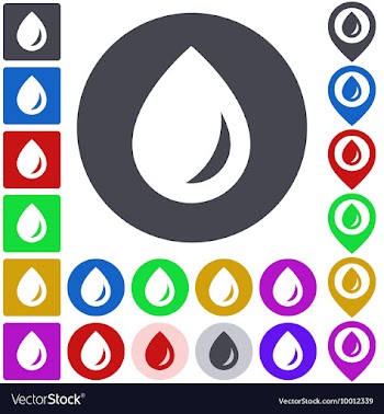 Water Droplet Icon Set vector image