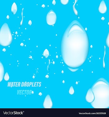 Water droplets on a blue scene vector image