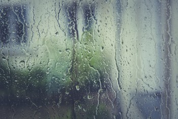 Water Droplets on Clear Glass