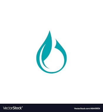 water fall nature green water leaf logo design