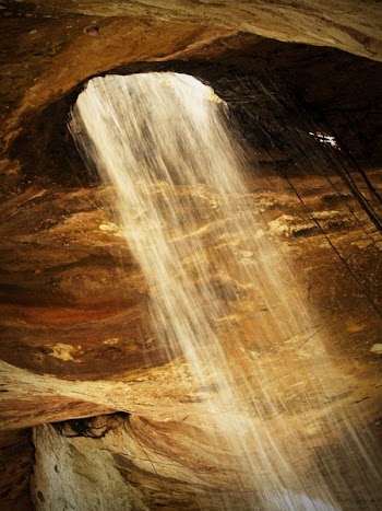 Water Falls Inside Cave