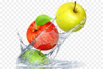 Water Filter Fruit Apple Orange Wallpaper - Dynamic wave into the water fruit decoration material 