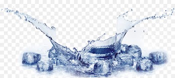 Water Filter Water ionizer Drinking water - Blue ice splashing watery floating material 