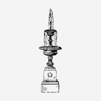 Water fountain drawing, decoration vintage | Free Photo - rawpixel