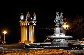 Water Fountain Germany at Night
