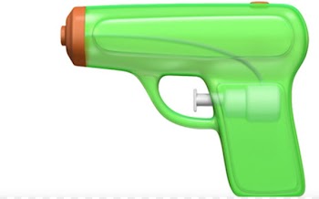 Water gun Emoji Firearm Apple Pistol - hand gun 