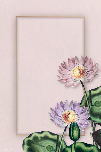 Water lily metallic frame | Free stock vector - 1016530