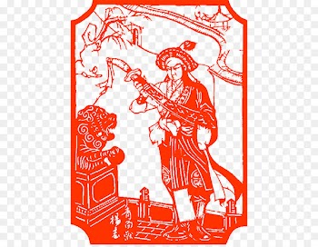 Water Margin Yang Zhi 108 Stars of Destiny Papercutting Vector graphics - indian woman 
