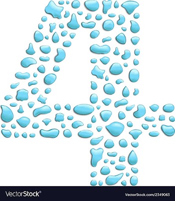 Water number 4 vector image