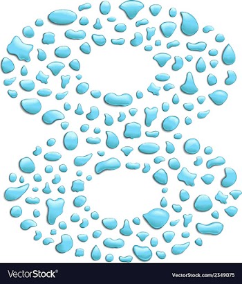 Water number 8 vector image