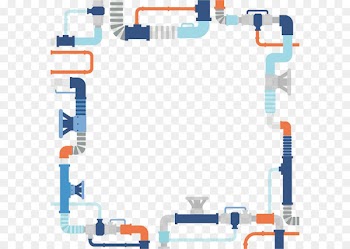Water pipe Pipeline Transportation - Cartoon vector water pipe frame 