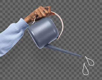 Water png for plant growth illustration remix | Free stock illustration | High Resolution graphic