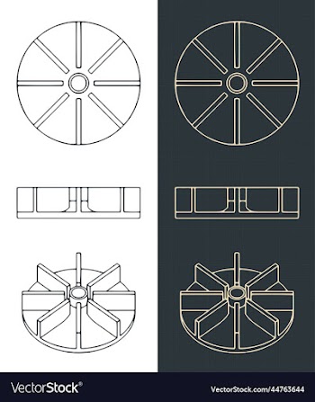 water pump impeller blueprint