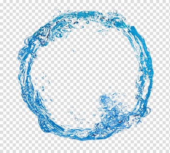 Water splash, Water , Blue water flower round transparent background PNG clipart