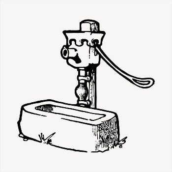 Water trough clipart, vintage hand | Free Vector - rawpixel