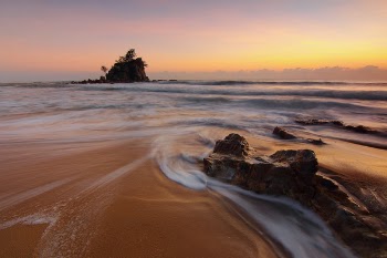 Water Wave Splashing on Shore