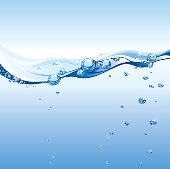 Water Wave with Bubbles Vector Graphics (Free)