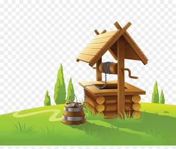Water well Drawing Royalty-free Clip art - Cartoon grassland water well map 