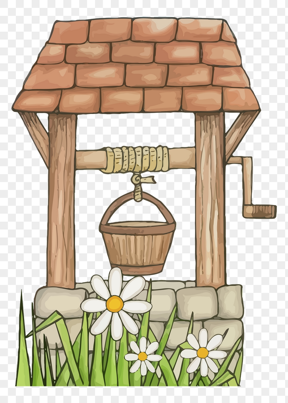 Water well png sticker, garden | Free PNG - rawpixel