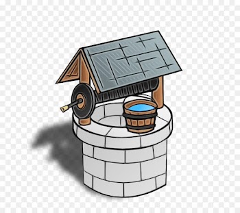 water well roof property shed cartoon