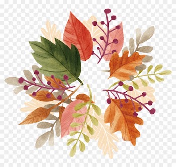 Watercolor Autumn Leaf Heading Box - Autumn Leaf Vector Png
