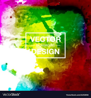 Watercolor background bright splash of colors vector image