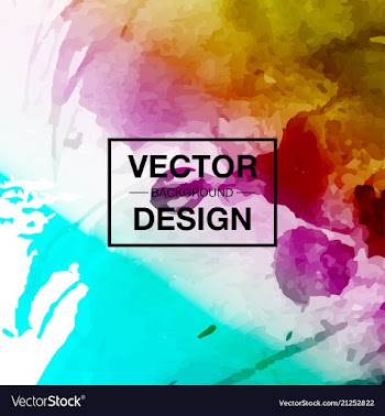 Watercolor background bright splash of colors vector image