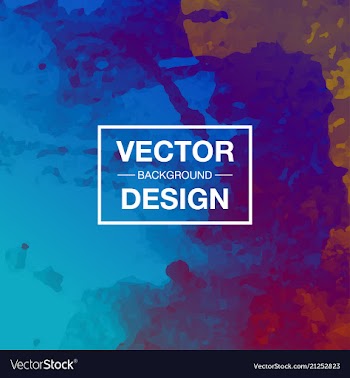 Watercolor background bright splash of colors vector image