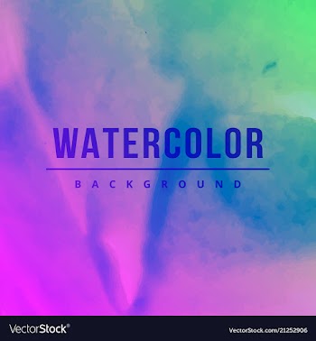 Watercolor background bright splash of colors vector image