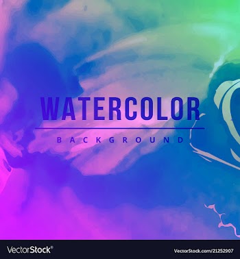 Watercolor background bright splash of colors vector image