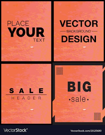 Watercolor background set with place for text vector image