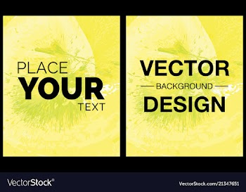 Watercolor background set with place for text vector image