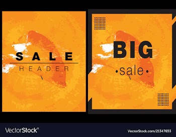 Watercolor background set with place for text vector image