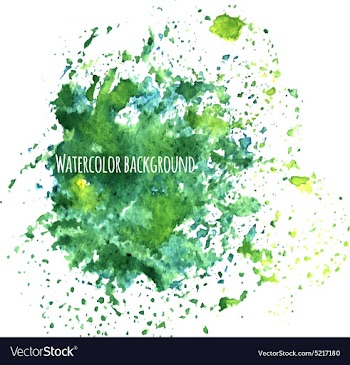 Watercolor background with splashes vector image