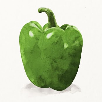 Watercolor bell pepper illustration, vegetable | Free Photo Illustration - rawpixel