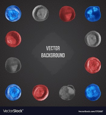  					Watercolor Blots On Background Grunge Square vector image														