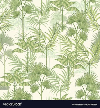 watercolor botanical green leaves repeat design