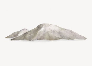 Watercolor brown mountain, nature collage | Free Vector - rawpixel