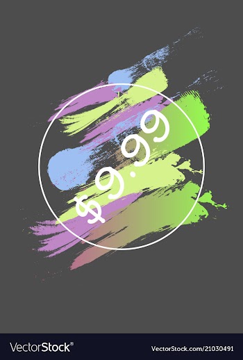 Watercolor brush strokes with text vector image