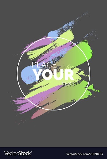Watercolor brush strokes with text vector image