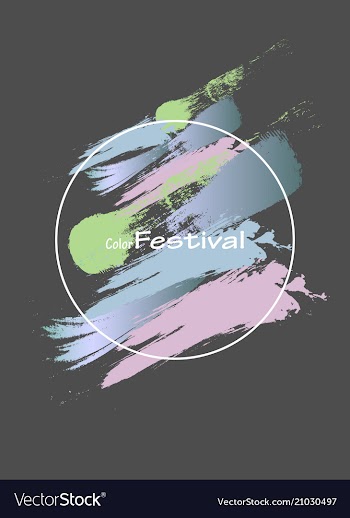Watercolor brush strokes with text vector image